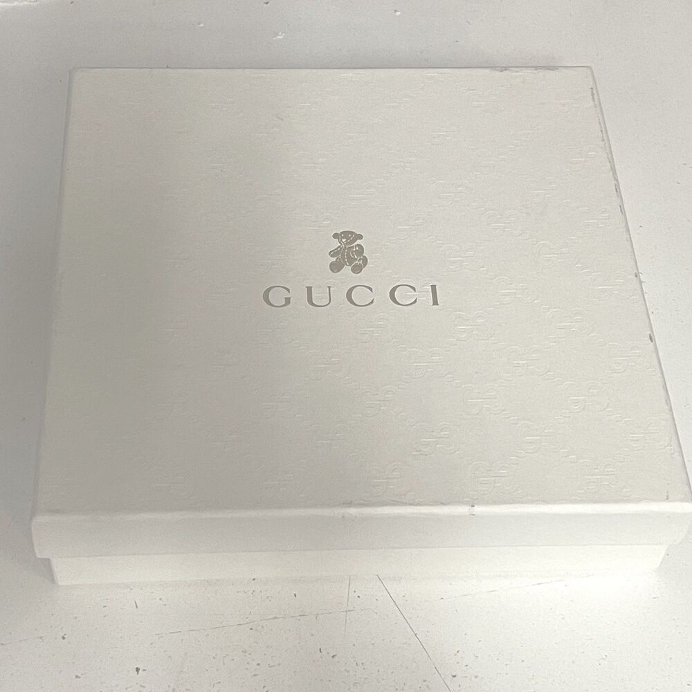 Gucci Kids Clothing Box Empty 8”x8” Boots, Gift, Storage, Etc. White